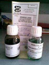 Maintenance, r�paration, sur site et en atelier Flacons d'analyses huile et glycol pr�tes pour �tre exp�di�es au laboratoire.